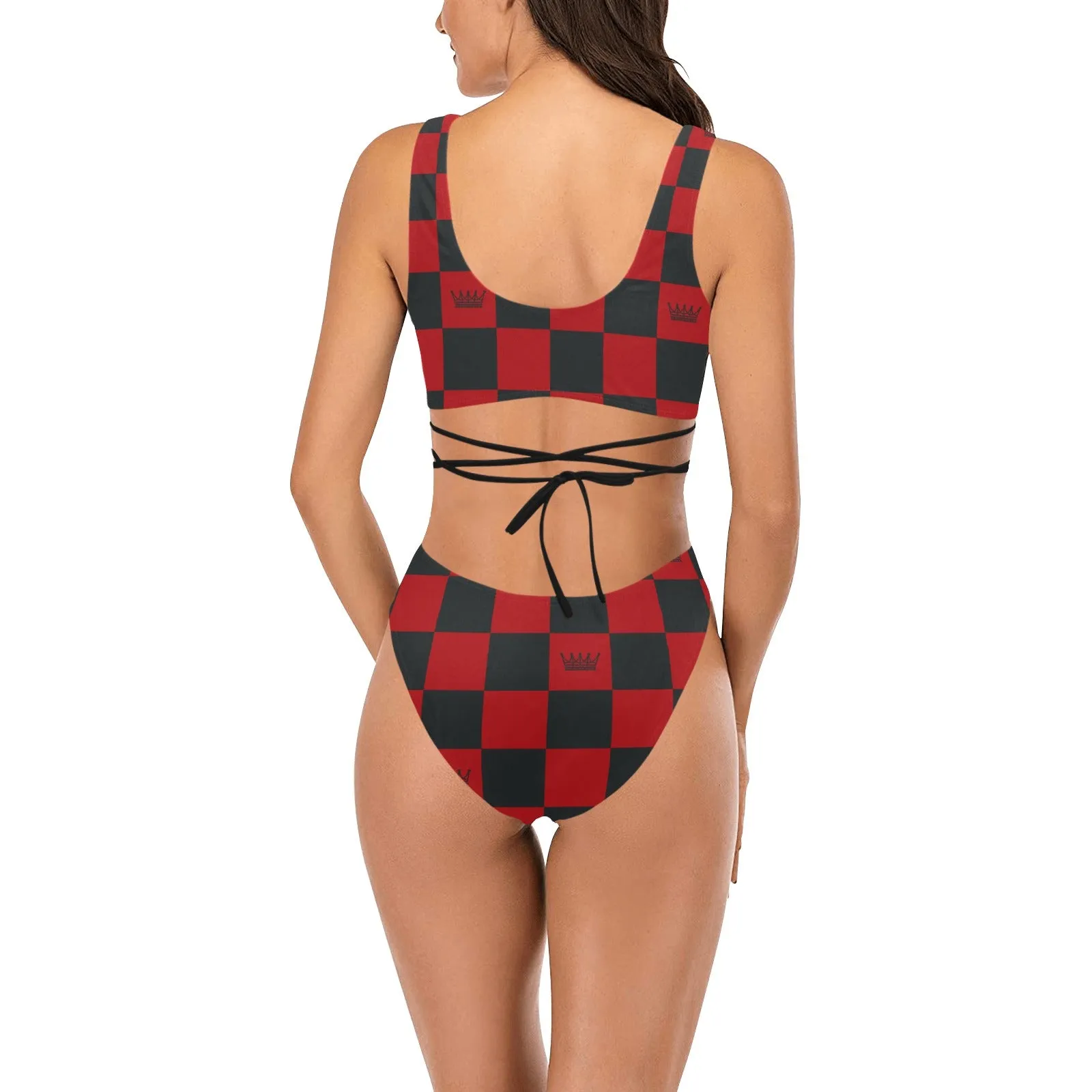 chess queen Cross String Bikini Set (Model S29)