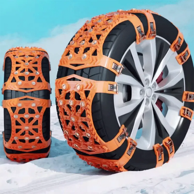 TAPTES® Snow Chains for Tesla Model S 3 X Y Cybertruck 2018-2025 (Set of 2)